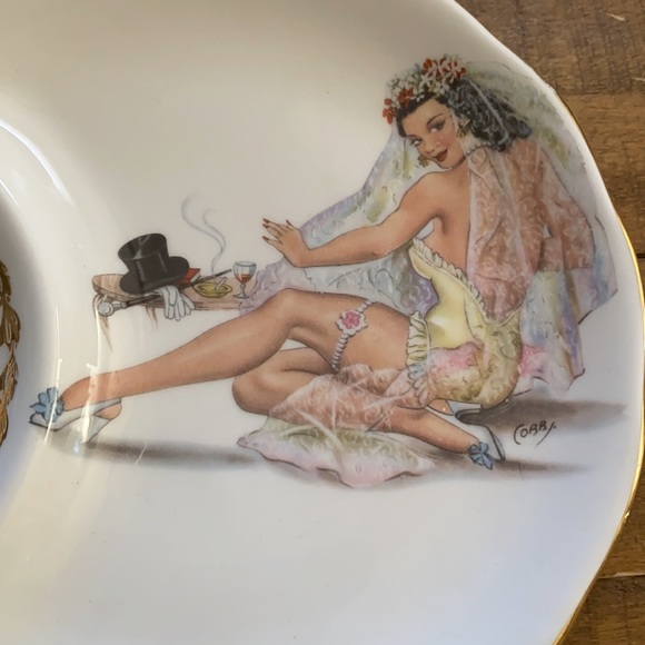 Vintage 1950s Glamour Girls Bone China Pinup Girl